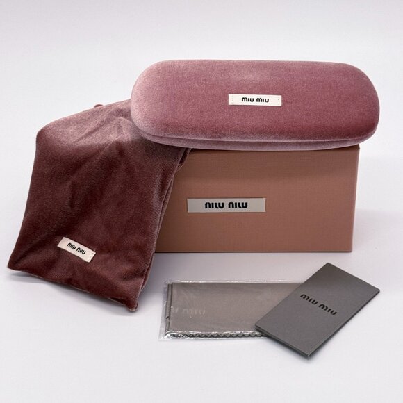 NEW MIU MIU SMU 04Z 14240D OVAL WHITE GOLD WOMEN SUNGLASSES MU04ZS 14240D - Picture 14 of 14